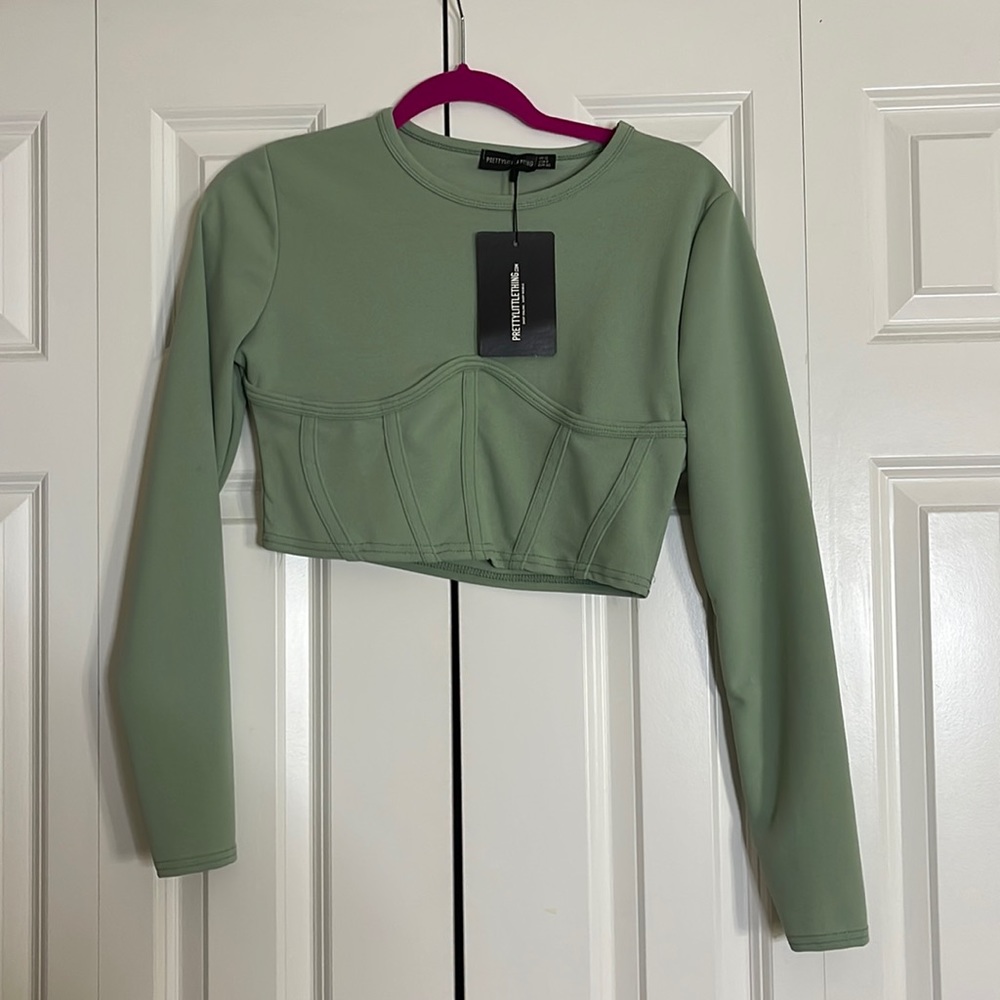 Pretty little thing green top